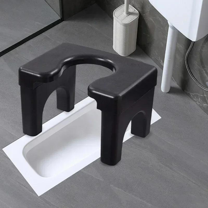 Squatting Toilet Stool Chair Non Slip Thick Household Widen Panel Sturdy Rounded Edge Easy To Wash Potty Chairs for Bathroom