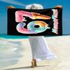 1PC Custom Name Ice Cream Celebration Beach Towel Highly Absorbent And Sand-Resistant Towel for Swimming, Pool, Yoga, And Travel Lightweight
