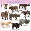 Realistisches PVC-Modell eines Texas Longhorn-Bullen und einer Ankole-Watusi-Kuh für Sammler und Dekoration