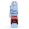 1PC Happy Valentines Day Red Truck Pattern 750ml Color Plastic Sports Water Bottle Leakproof Flip Straw Lid Suitable for Sports Office Home Use