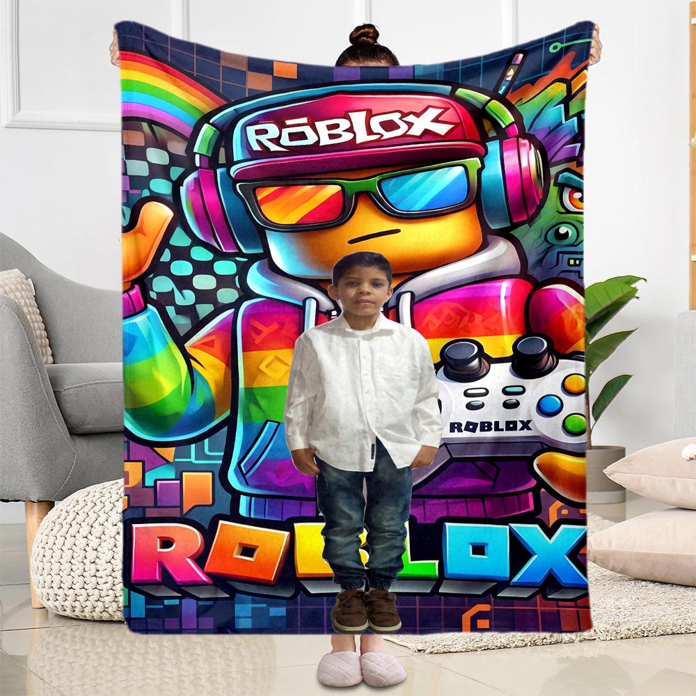 Roblox 301 Coperta Calda Decorativa Perfetta per Biancheria da Letto Picnic Ufficio per Tutte le Stagioni Calda Decorazione Regalo Perfetto per Parenti e Amici