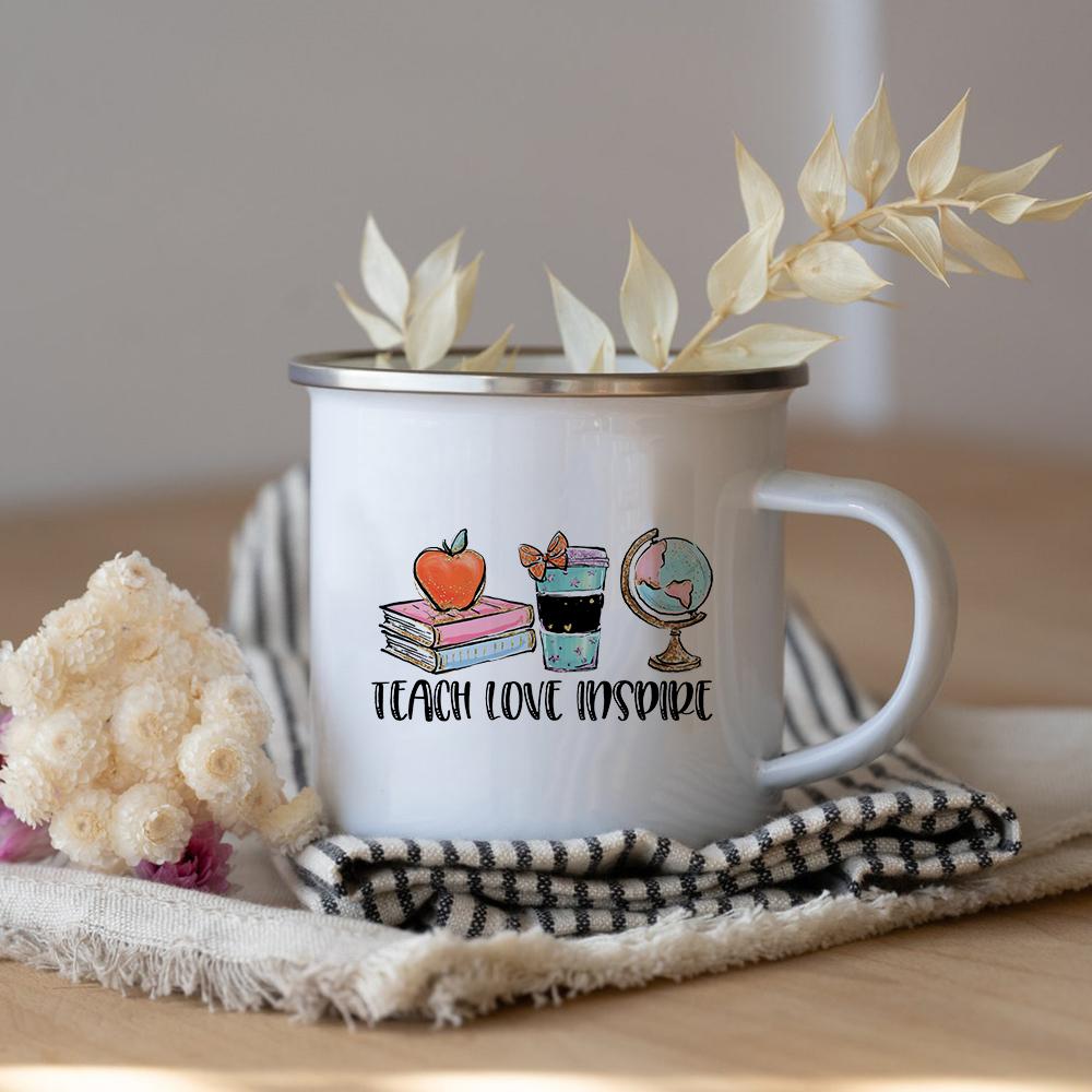 Ich bin ein Lehrer Was ist deine Superkraft Lehrer Kaffee Tee Tasse Lehrer Wertschätzung Geschenk Liebe Lehren Inspirieren Lehrer Emaille Tasse