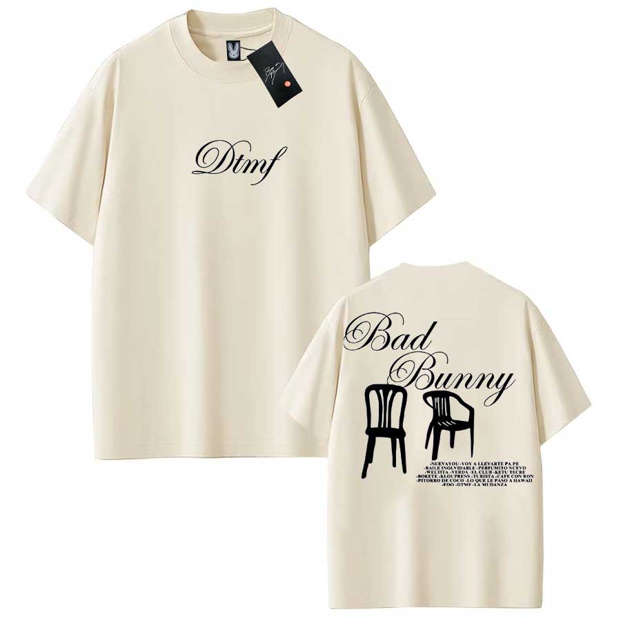 Bad Bunny Tshirt For Unisex Unisex Debi Tirar Mas Fotos Dtmf Tour 100 Cotton T Shirts Oversized Tops 05272