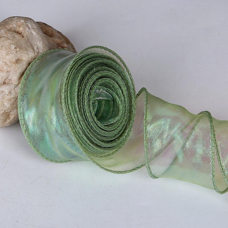 40mm 10Yards/Roll Fishtail Organza Ribbon For DIY Cake Gift Wrapping Decoration Wedding Party Bow Bouquet Wreath Sewing Supplies
