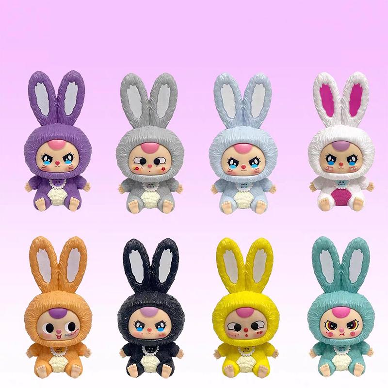 3 Yaş Figür Tavşan Elf Kedi Serisi Masaüstü Dekorasyon Bebek Vinil Oyuncak Mini Figür Sürpriz Kutu Bebek Makinesi Hediye Süs
