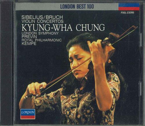 

CD KYUNG WHA CHUNG ANDRE PREVIN RUDO Sibelius Bruch Violin Concertos F00L23095 LONDON Japan Classical Used