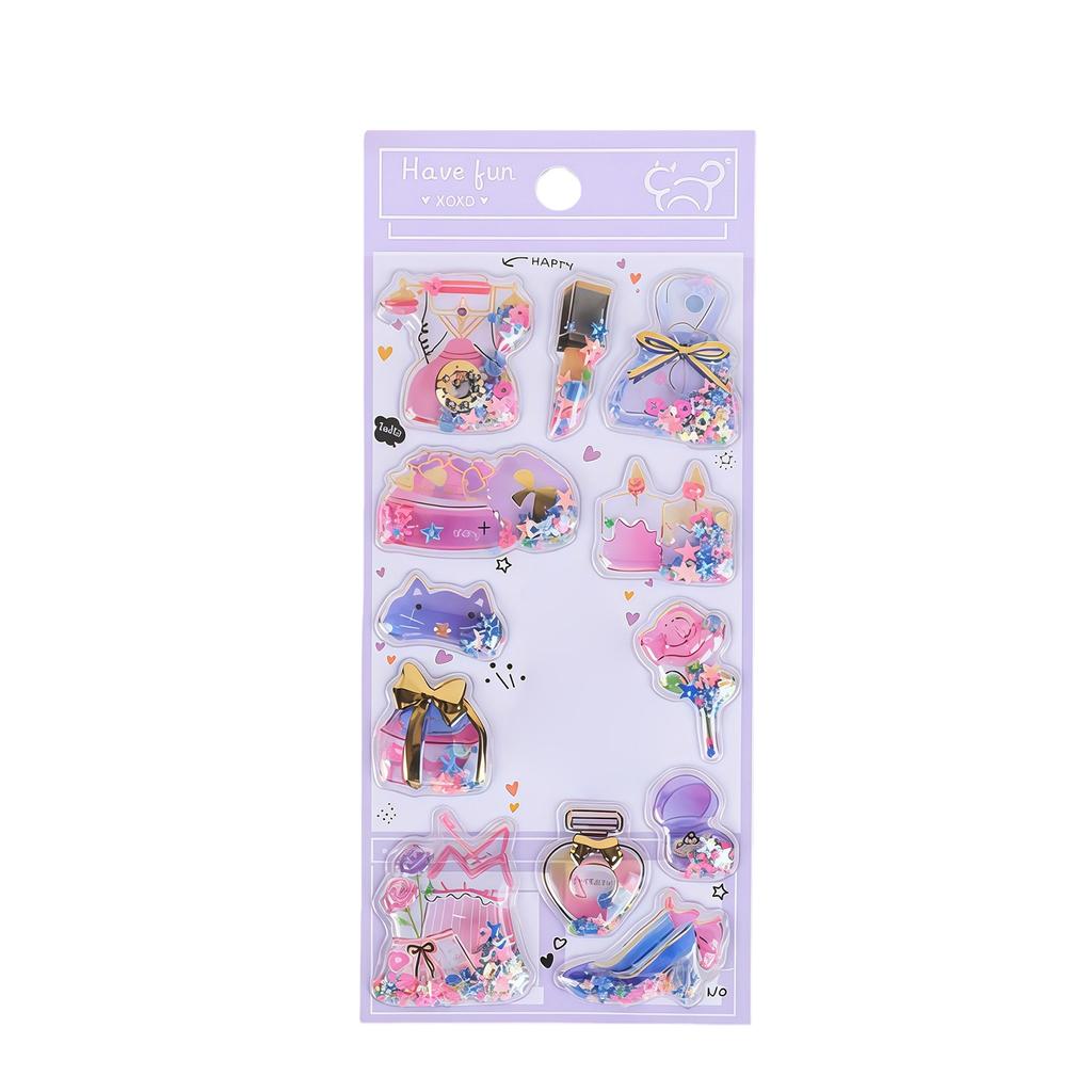 Cartoon 3D Wiggle Stickers, Made Of PVC, Featuring Various Cute Shapes And Soft, Fresh Color Schemes For Journal Decoration.