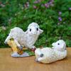 Creative Resin Craftsmanship, Leisurely Lamb Family Statue, Farm Statue, Courtyard Garden Decoration, Home Decor, Desktop Ornaments