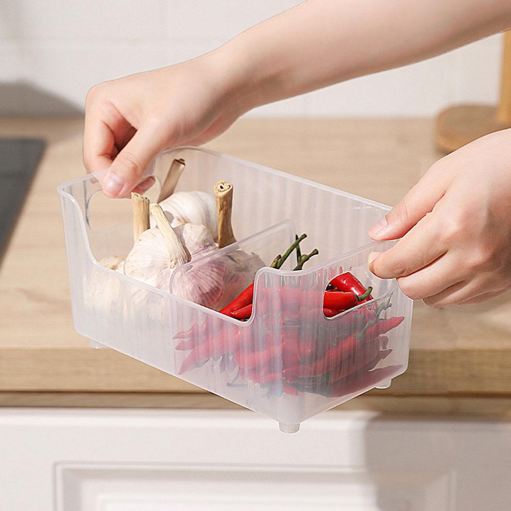 Rack de Temperos de Grande Capacidade Caixa Transparente Dividida para Armazenamento de Cosméticos e Alimentos Prateleira de Temperos para Bancada Organizador de Armário de Despensa de Cozinha