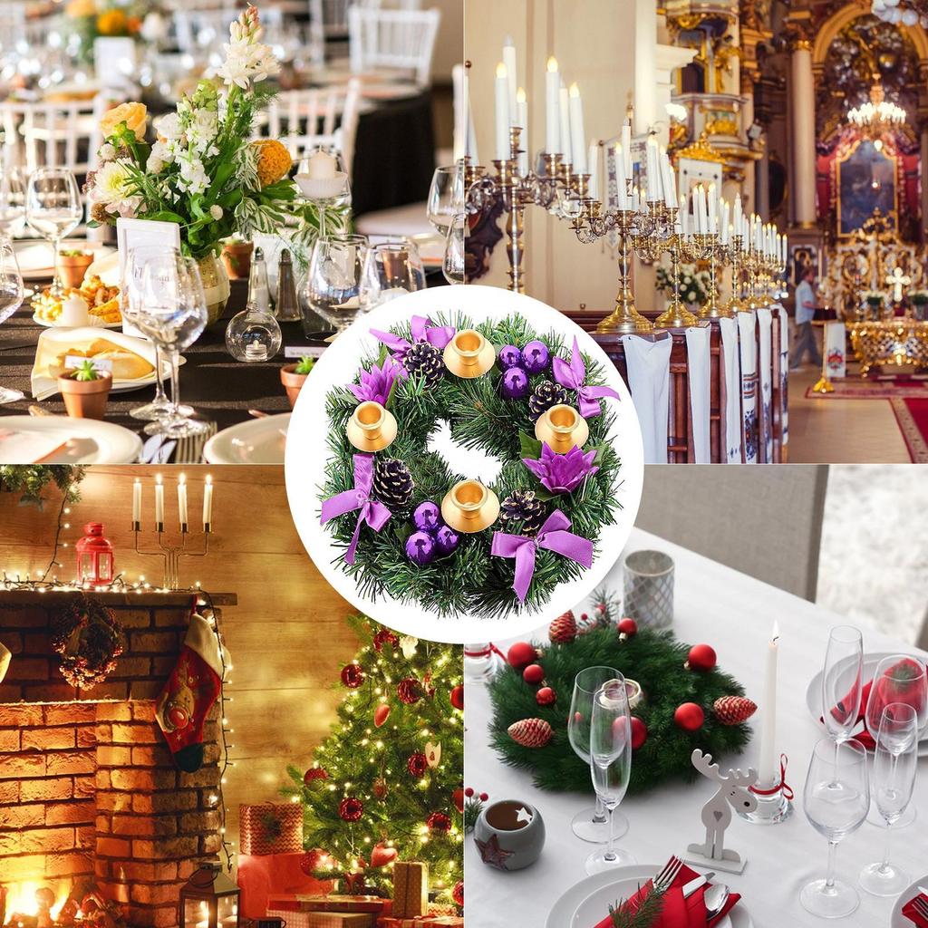 Weihnachtskranz Kerzenhalter Tischkränze Kerzenhalter Weihnachtstischmitte Dekoration Kerzenhalter Kranz Für