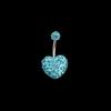Women Sexy Crystal Heart-shaped Ball Navel Piercing Umbilical Ring Belly Button Rings Body Piercing