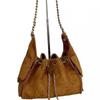 Medium Chain Shoulder Bag Crossbody Women Daily Use Water Bucket Style PU Leather With Magnetic