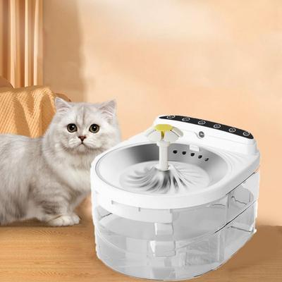 3L Wireless Cat Water Fountain Large Capacity Stainless Steel Tray Automatic Filter Cats Drinking Bowl Motion Sensor Smart