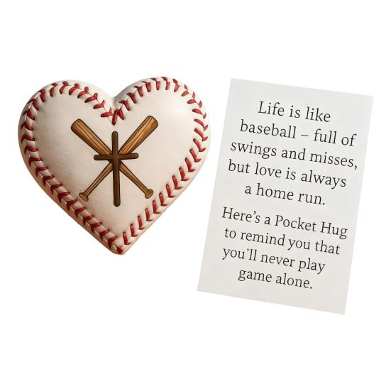 Láska Srdce Fotbal Kapesní Objetí s Pozitivní Kartou Emoční Podpora Srdce ve Tvaru Baseballu Kapesní Žeton Hráči Fanoušci Sběratelský Povzbuzující Dárek