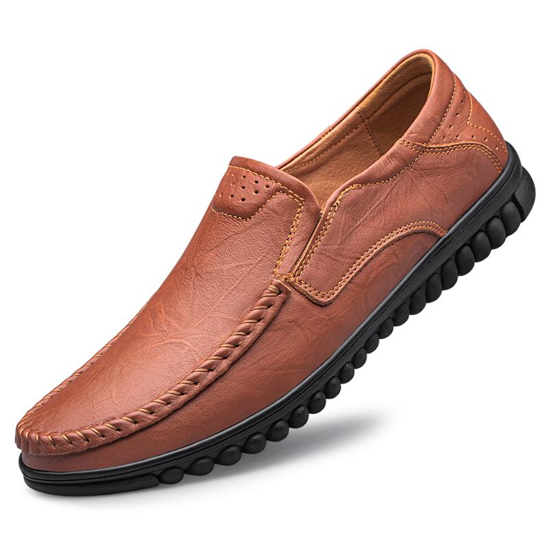 

Модные зимние туфли из натуральной кожи с плюшем, модные туфли без застежек, повседневные туфли для водителей лодок, мужские мокасины, туфли на плоской подошве 47 шоколадный