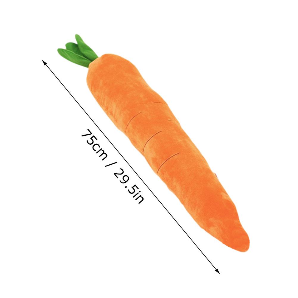 Durable Plush Carrot Dog Chew Toy with Squeaker Sound Interactive Vegetable Pet Toys Small Medium Large for Dogs Accessories
