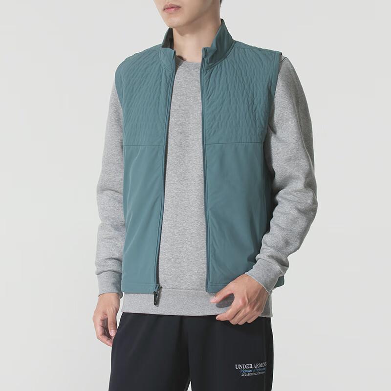 Under Armour Stand Collar Zipper Solid Color Breathable Loose Golf Shirt Men tops 6005670-587