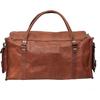 Mens Retro Style Carry On Luggage Flap Duffel Leather Duffel Bag