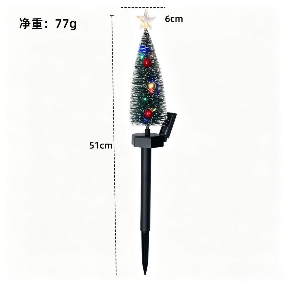 Christmas Tree Stake Lights Outdoor - Festive Holiday Decoration for Garden, Yard,
