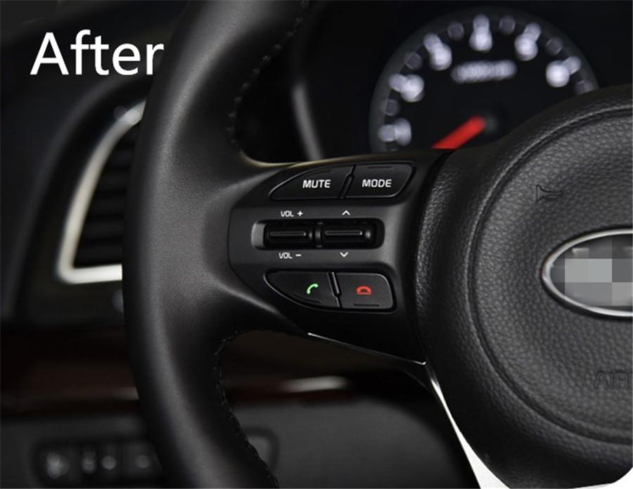 Left steering wheel control button for o mode and hands-free operation