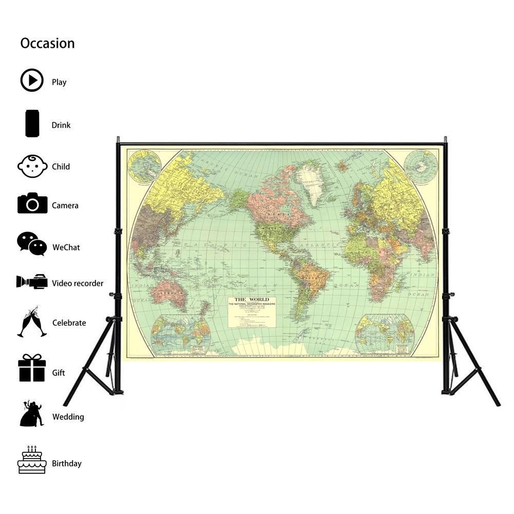 National Geographic - World Map (1932),Poster Wall Hanging Tapestry,Study,Geographical,Tourism/Education Tool,Room Decor