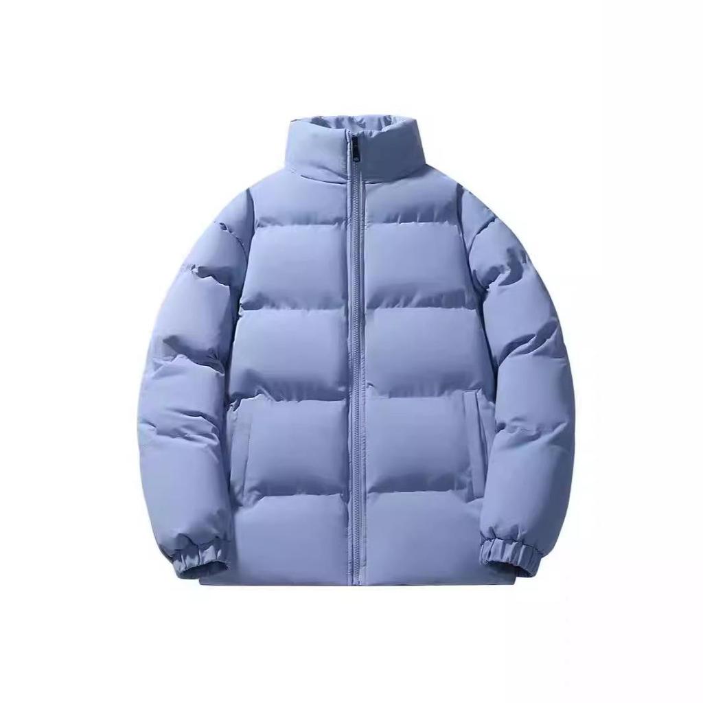 Herren- und Damen-Gleiche Stehkragen Baumwollgepolsterte Kleidung, Lockere Winterwarme Oberteile, Lässige Einfarbige Daunenbaumwollgepolsterte Kleidung für Paare, Herren