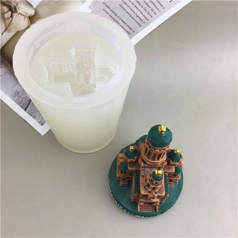 Resin Casting Mold Cathedral Shape Figurines Mould Versatile DIY Crafts Supplies