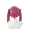 cosplay with twin tails and Perfect for parties and Includes 3 bonus a dedicated and a memo Heat-resistant wig, "Second Castle," red, buns. disguises.