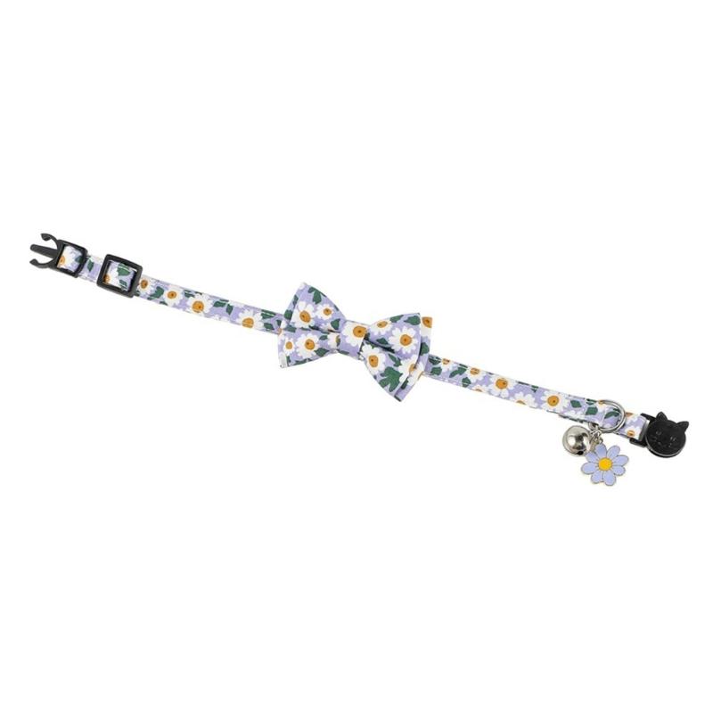 Breakaway Guler Guler imprimat cu flori pentru fotografii în aer liber de primăvară a pisicilor