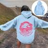Damen Kapuzenpullover mit langen Ärmeln, tief angesetzten Schultern und Rippstrick (XS-5XL) - Modischer Pullover mit Aufdruck Sportbekleidung