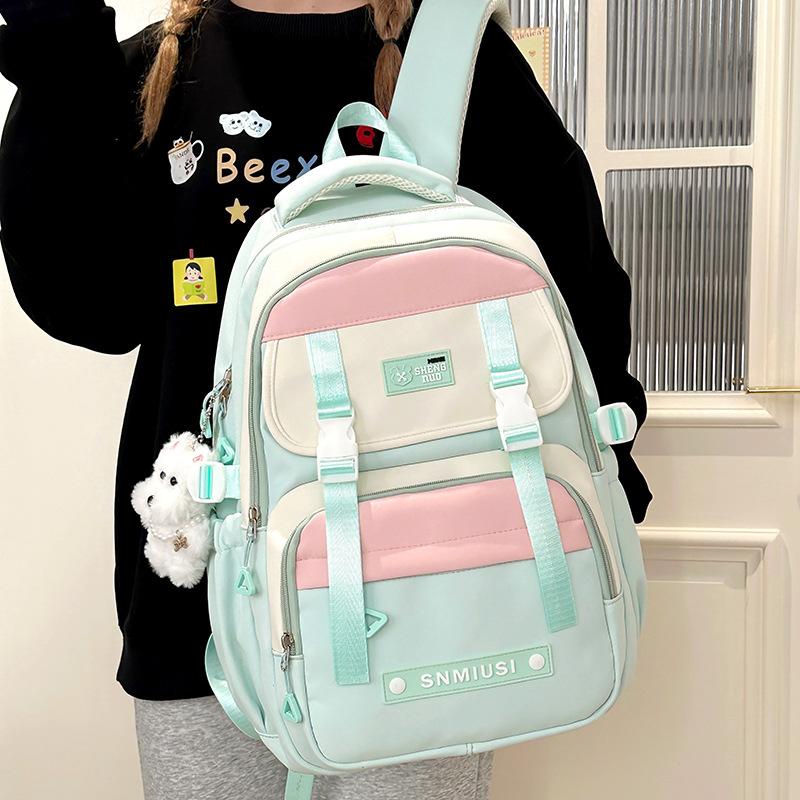 Children's Schoolbags Elementary School Girls Junior High School Students High School Students Splicing High Value Backpacks