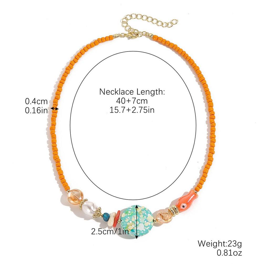 European Bohemian Beach Shell & Starfish Necklace for Women