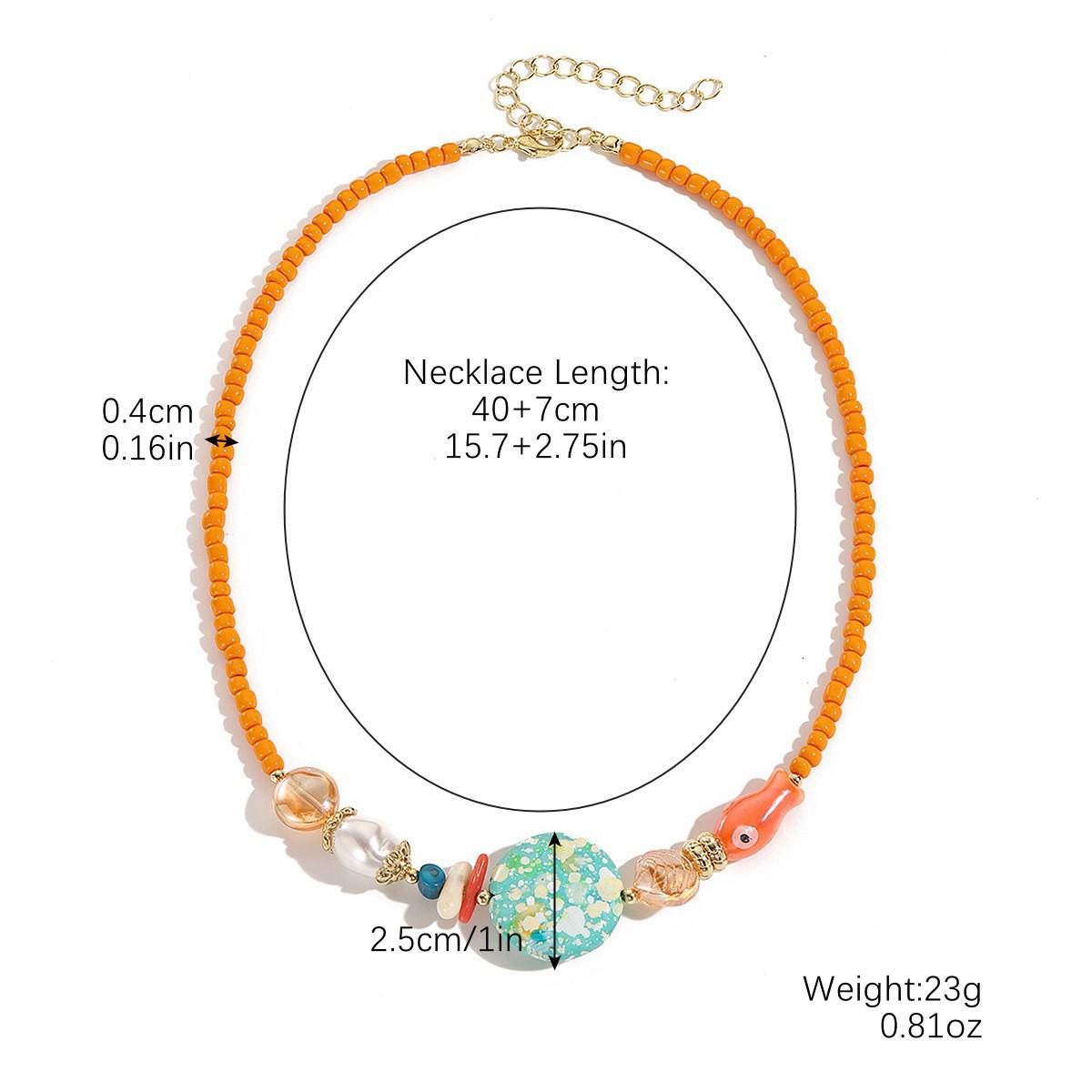 

European Bohemian Beach Shell & Starfish Necklace for Women