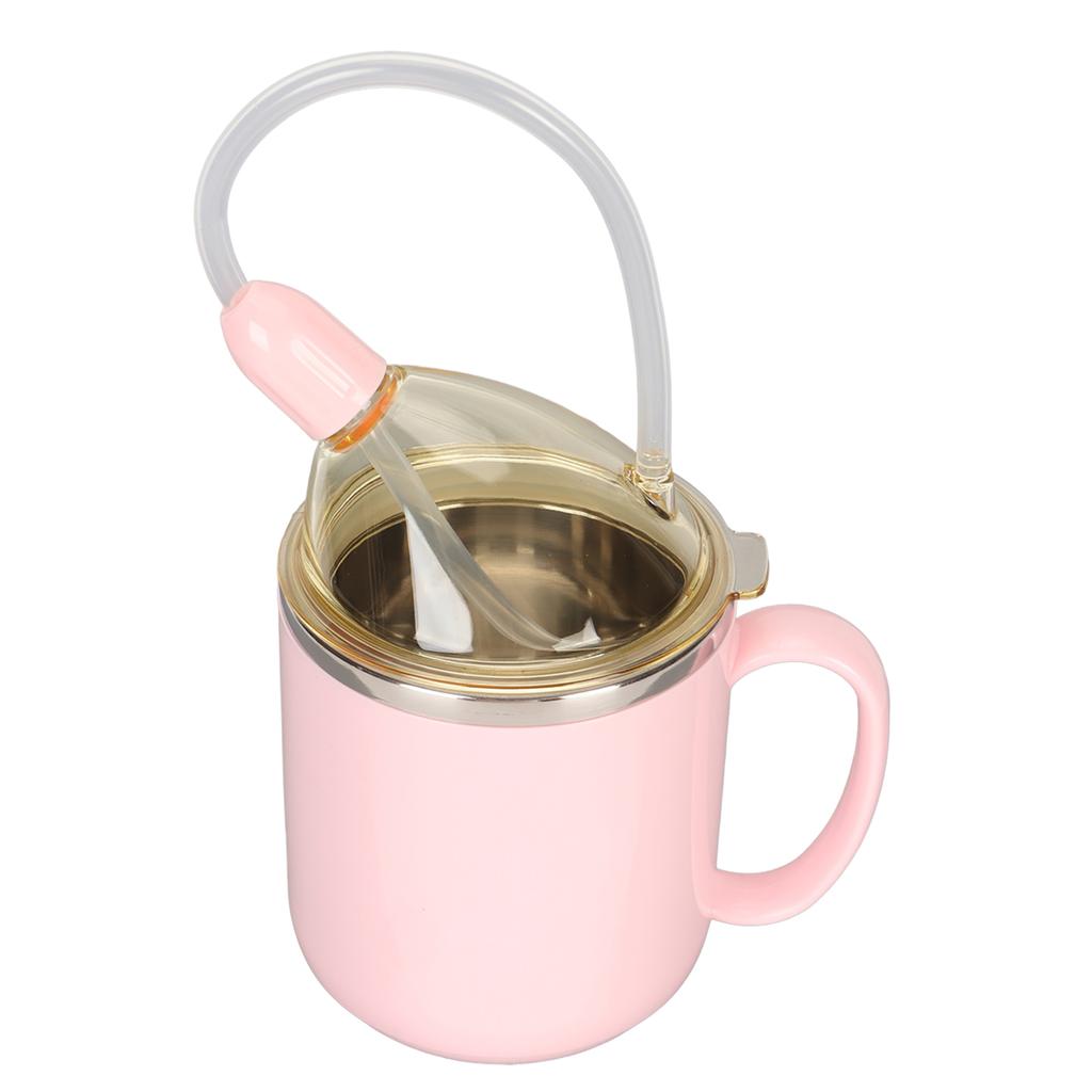 Genesungsbecher Auslaufsicher 360-Grad-Abdeckung Mutterschafts-Trinkbecher mit Strohhalm Rosa