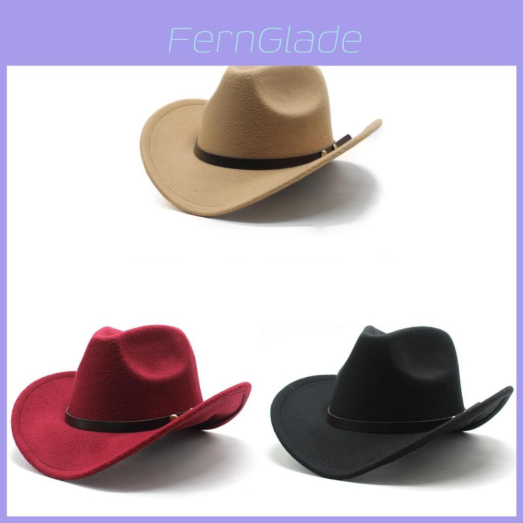 Western Cowboy Hat For Men And Women With Felt Material Sun Protection Summer Accessory