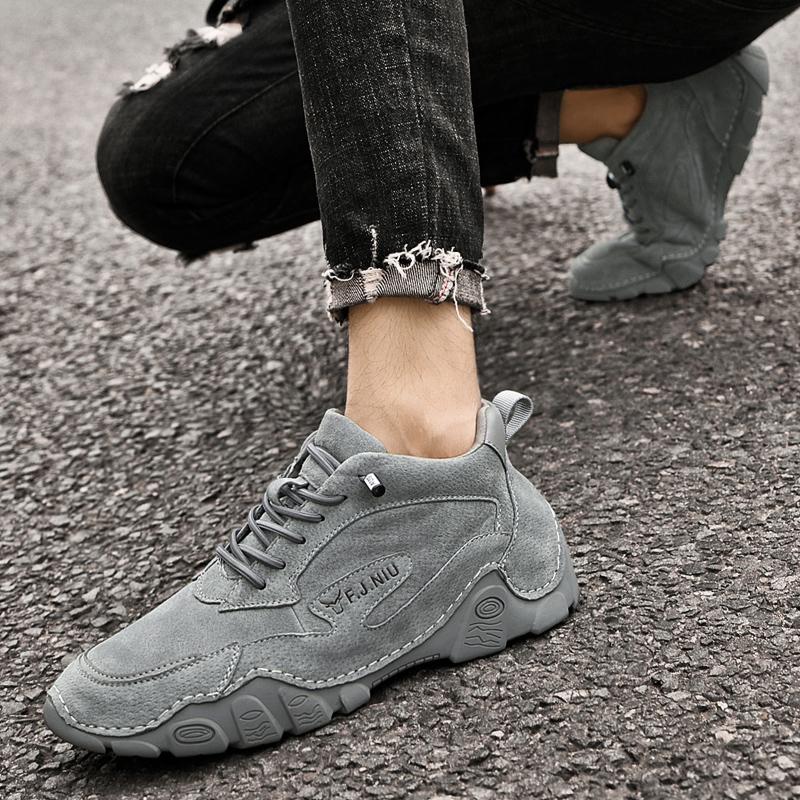 38-46 Herren Rutschfest Abriebfest Mode Lässige Lederschuhe Low Top Lederschuhe Outdoor Herren Winterstiefel