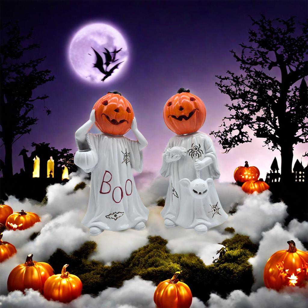 Halloween Kostra Bílý Duch Kreativní Ozdoba Pryskyřičné Řemesla