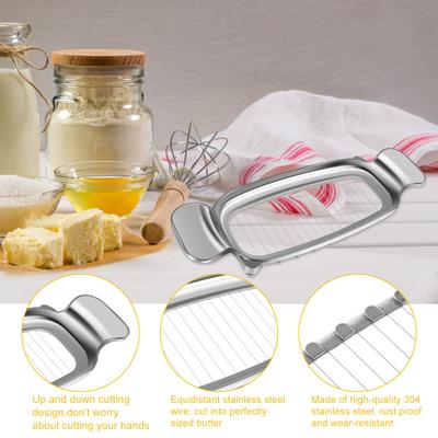 Butter Slicer Cutter Stainless Steel Cheese Slicer Multipurpose Cheese Cutter Slicer Food Cutter Handheld Butter Slicing Tool