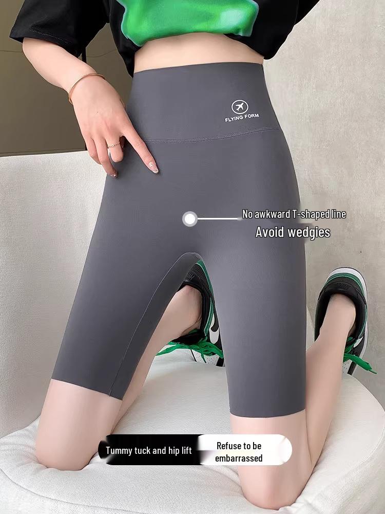 Leggings Capri a Vita Alta effetto Push-Up Pelle di Squalo - Elasticizzati, Controllo Pancia, Taglie Forti Pantaloni Yoga da Donna