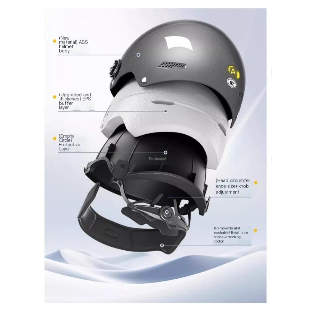 Helmet For Electric Motorcycle Man Woman Helmet Sun Protection Anti-UV Lightweight Half Helmet 4 Layers Of Protection Moto Casco