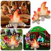 (RONGUI) Bonfire Cushion, Bonfire Plush Toy, 30cm X 45cm, Fun, Soothing Camping Item, Interior Decoration (Small (30cm))