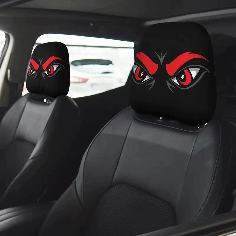 Funny Internet Celebrity Car Seat Headrest Cover Mask Universal Protection Headrest Covers Headrest Car Interior