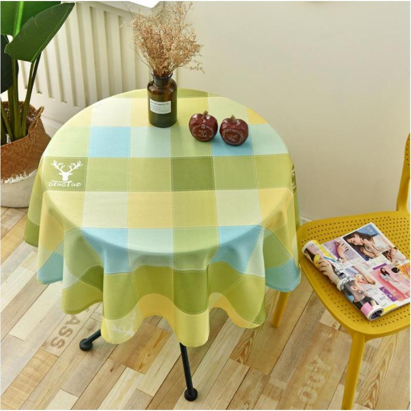 Proud Rose Waterproof Tablecloth Printed Round Table Cover Tea Table Cloth for Wedding Party Home Dining Table Decor Wash-free