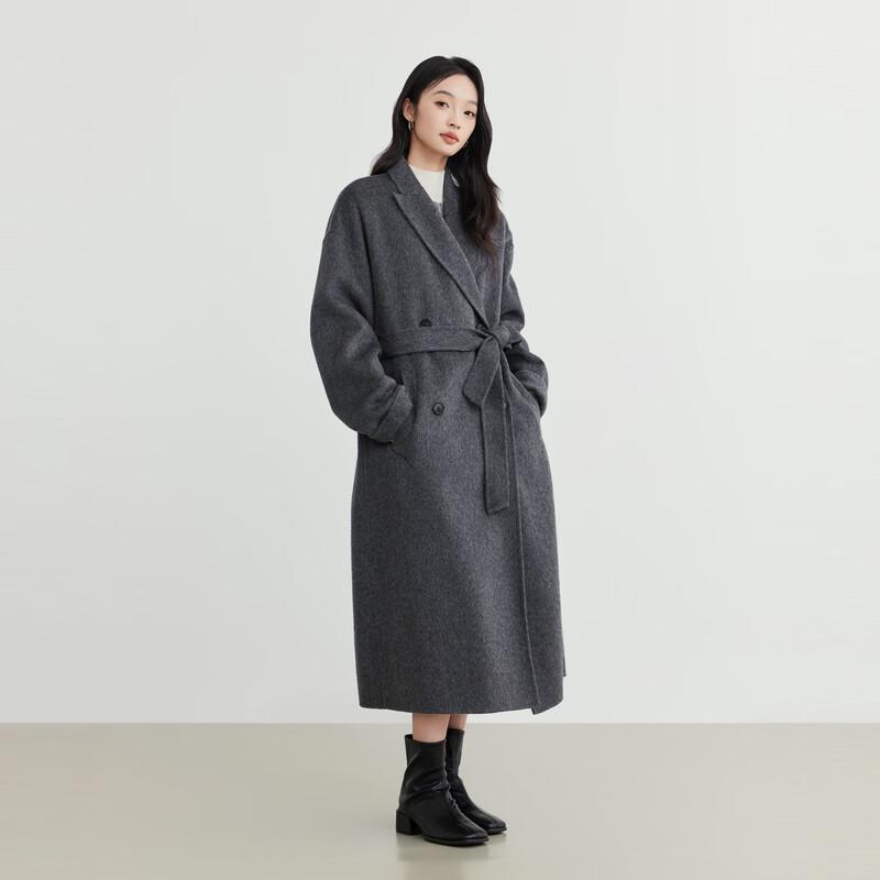 

Elva Island Women s Winter Long Wool Double-Faced Coat XS
