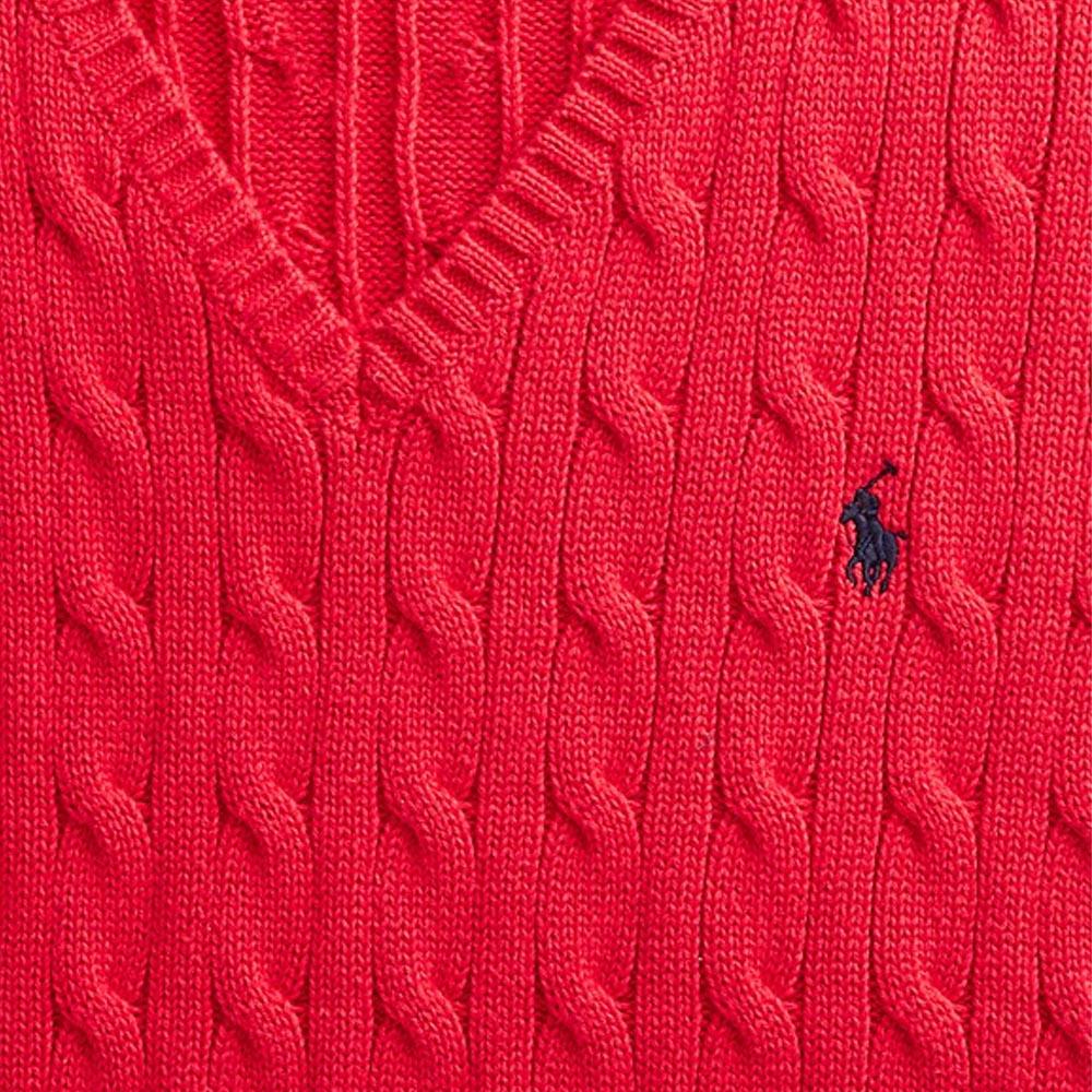 Polo Ralph Lauren FW23 Sólido Logotipo Bordado Tricô de Cabo Colete Infantil tops CWPOSWEY6820407-600
