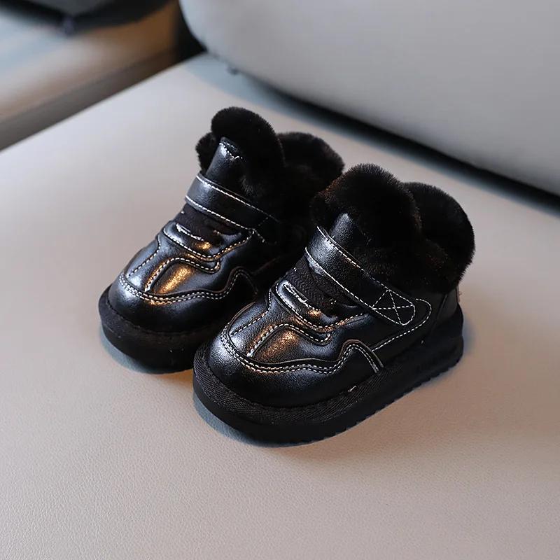 

Kids Snow Boots Boys Plush Casual Shoes Waterproof Anti Slip Girl s Boot White Warm Cotton Boots Children s Sneakers Botines 25
