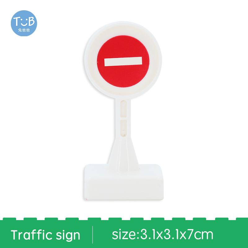 Big Size Block Bricks Train Tracks  Traffic Stop Lights Straight Duploes Black Accessories Diy Hot Toys For Children Baby Gift