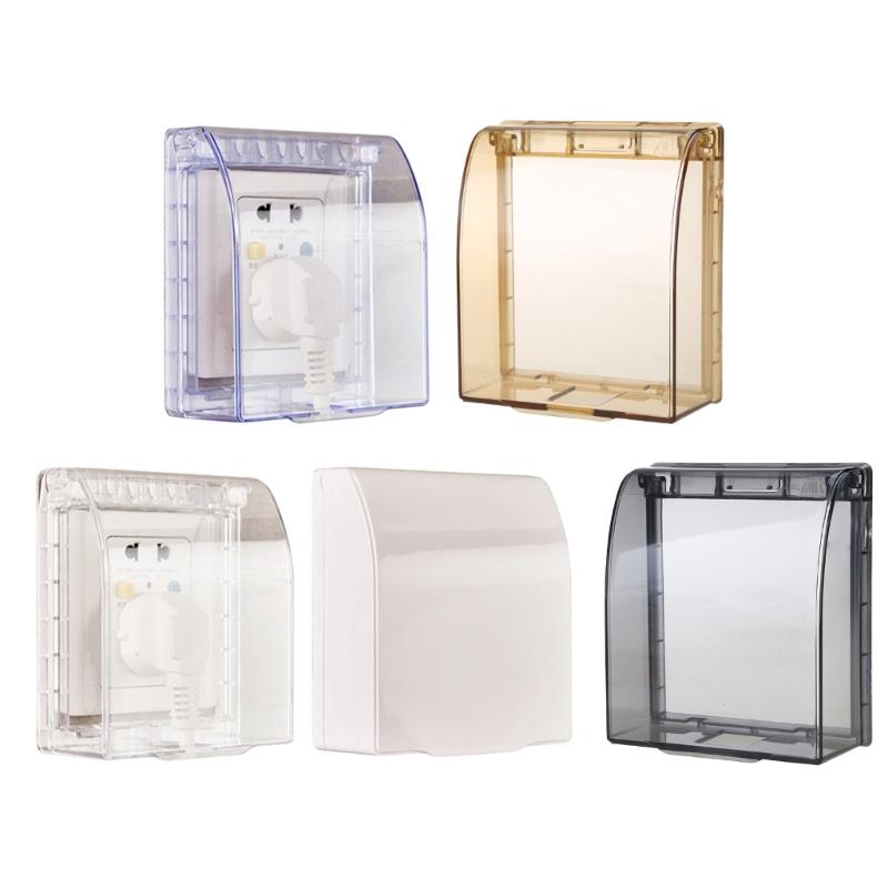 Type 86 Heightened Waterproof Splashproof Box Bathroom Accessories Electrical Wall Socket Switch for Protection Cover