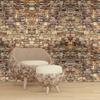 Vintage Brown Brick Wallpaper Brick Self Adhesive Film Brick Peel and Stick Wallpaper Faux Brick Textured Wallpaper Stone Paper