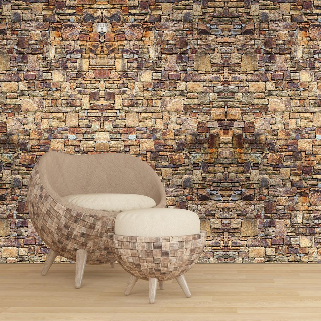 Vintage Brown Brick Wallpaper Brick Self Adhesive Film Brick Peel and Stick Wallpaper Faux Brick Textured Wallpaper Stone Paper